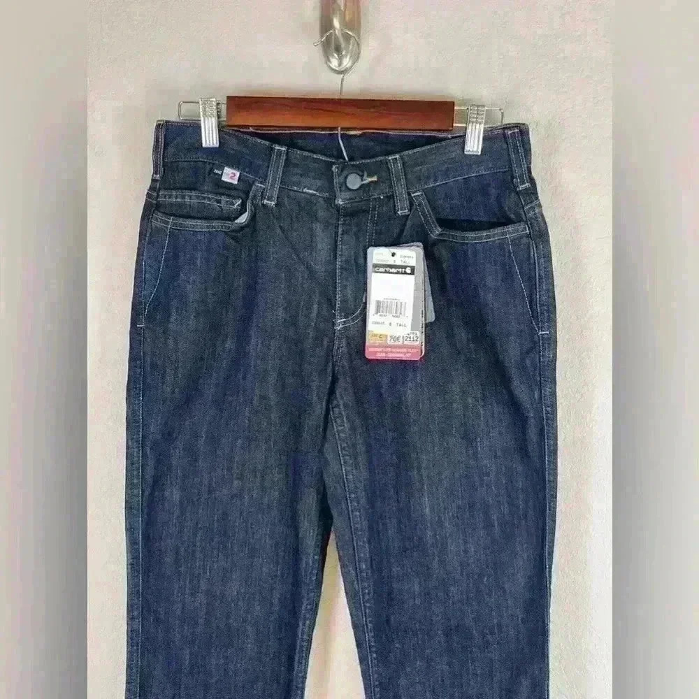 Carhartt Flame Resistant Rugged Flex Jean Original Fit Women’s Size 6 Tall NWT - Picture 2 of 12